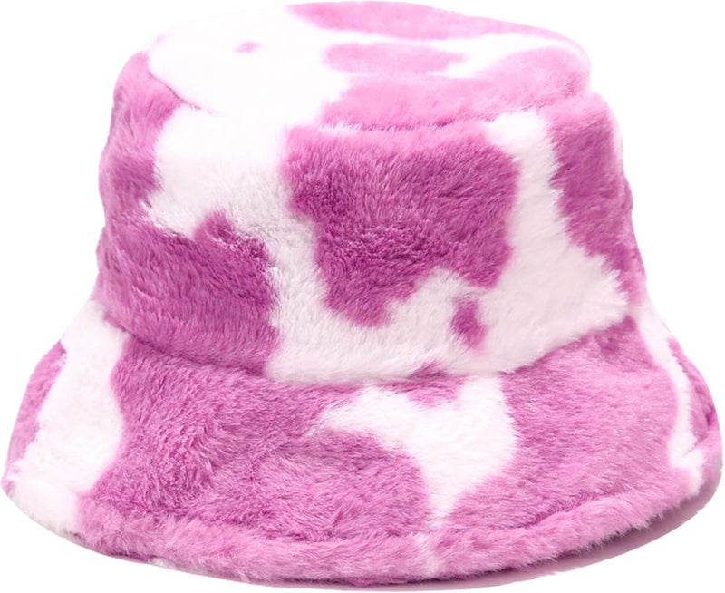Umeepar Winter Faux Fur Fuzzy Bucket Hat Fluffy Warm Hat for Women Men - Image 1